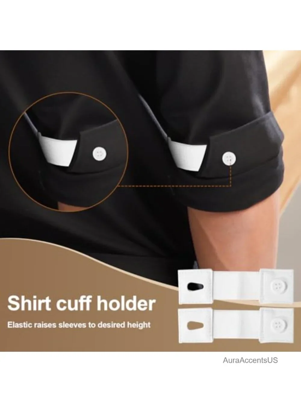 Elastic Anti-Slip Shirt Sleeve Holder Cuff Garters Adjustable Armbands for Work